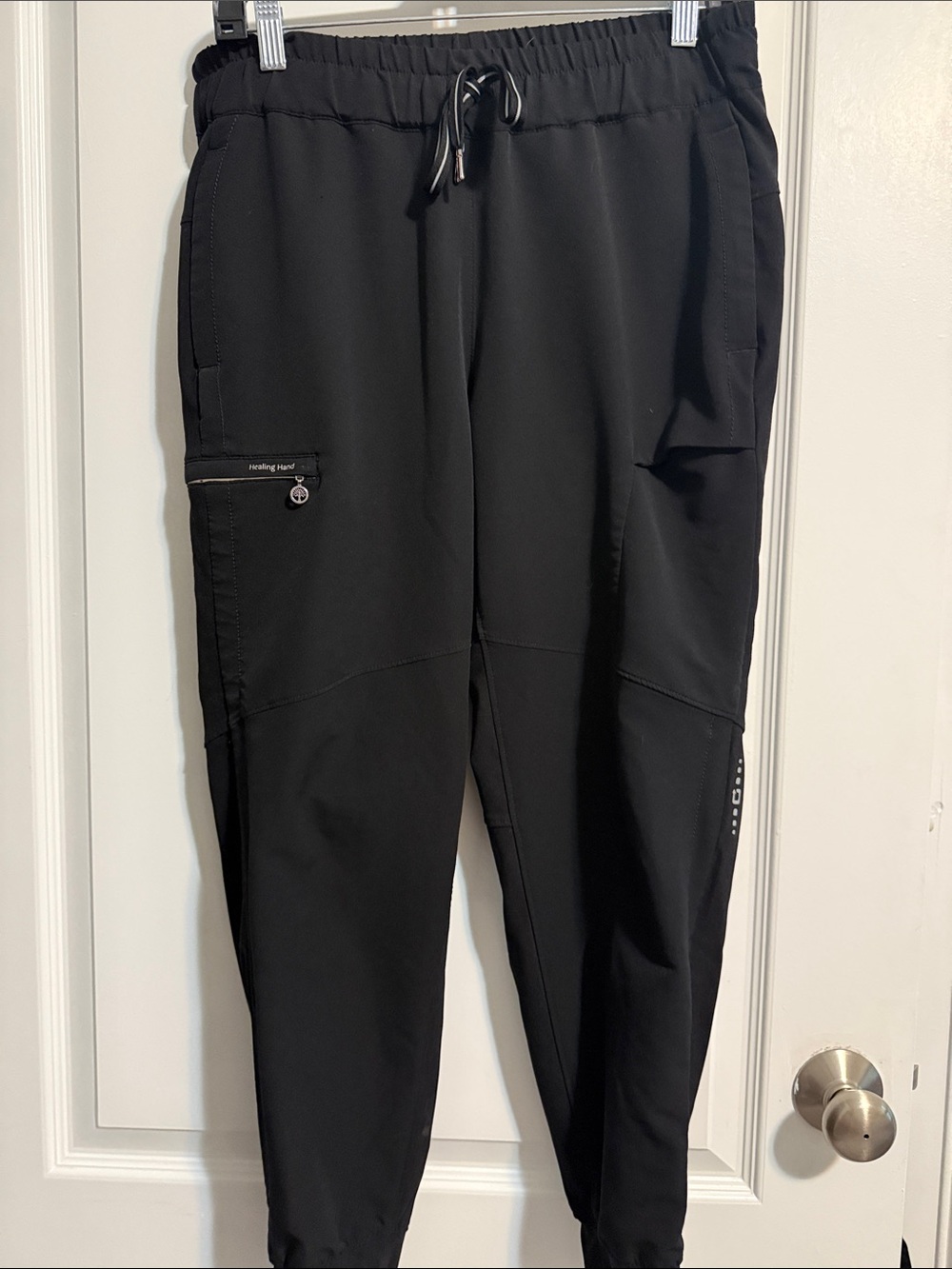 healing hands Woman's Black Technical Joggers